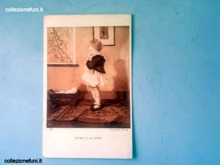 Cartolina L Enfant a la Poupee 1929 affrancata